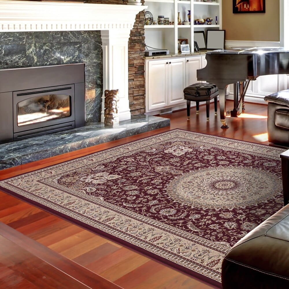 Newbury Area Rug, 10'10" x 15', Tabriz Red