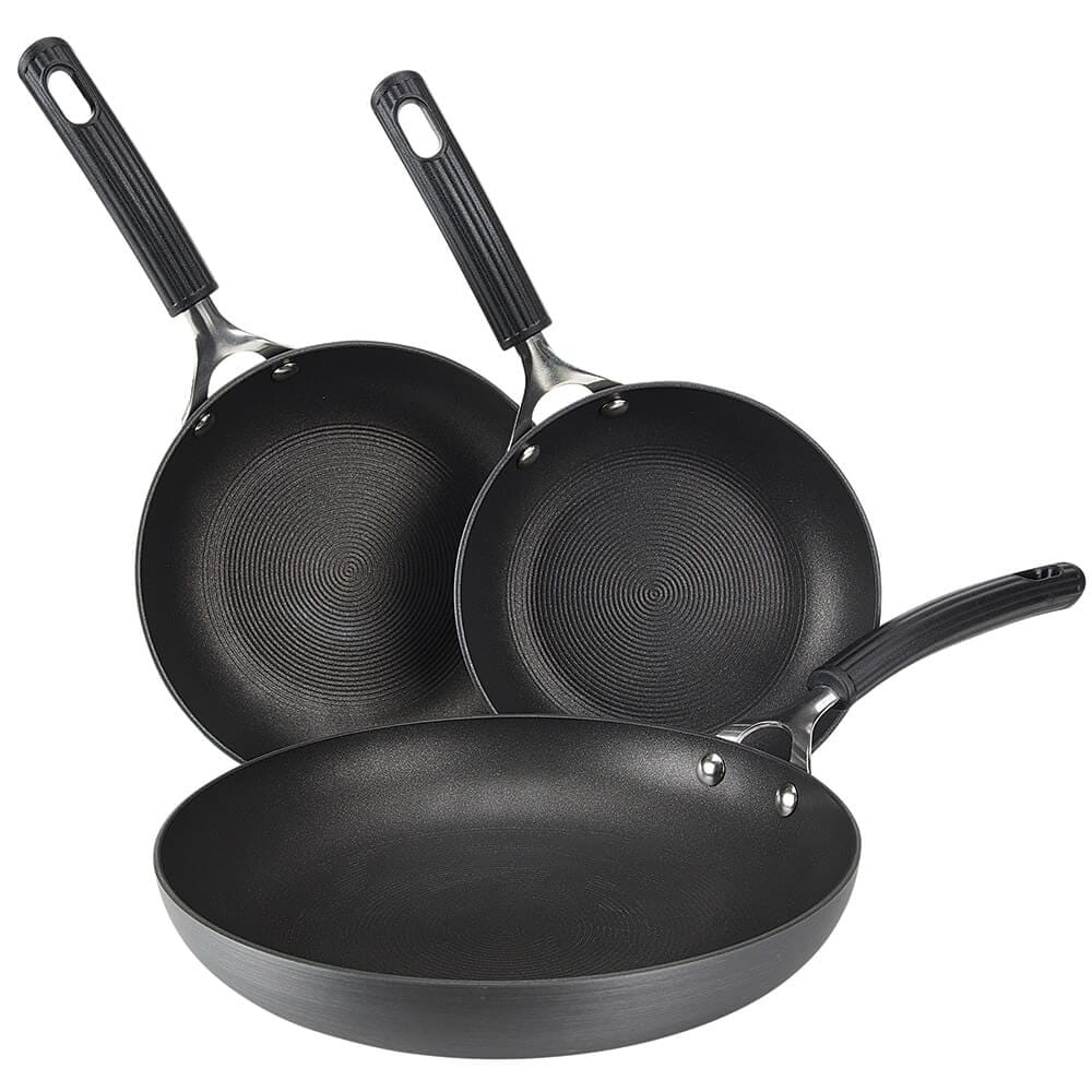 Circulon Hard-Anodized Nonstick Skillet Set, 3-Piece