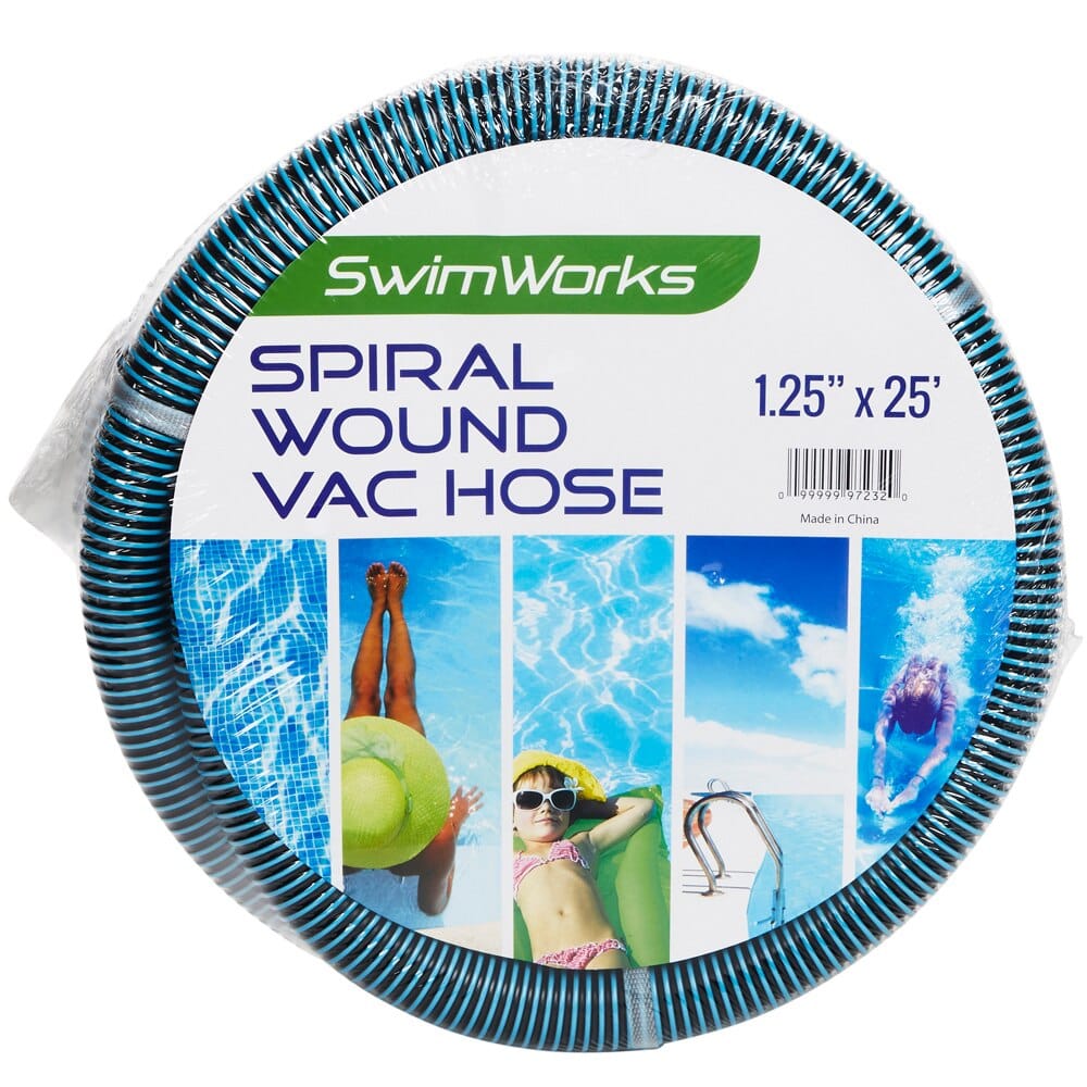 SwimWorks Spiral Wound Pool Vacuum Hose, 1.25" x 25'