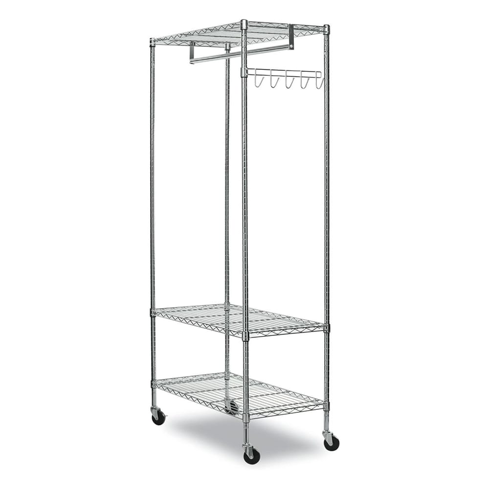 Alera Wire Shelving Garment Rack, Silver