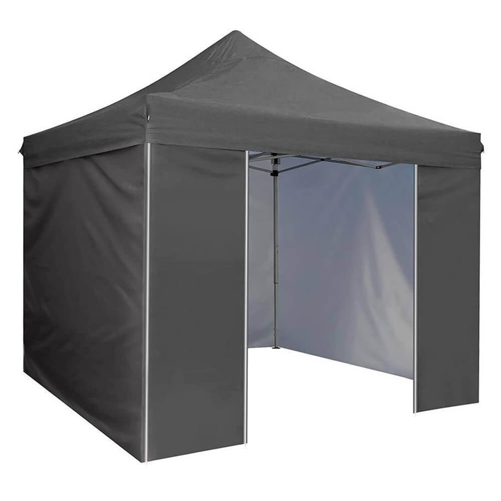 10' x 10' Pop-Up Canopy Tent with 4 Sidewalls, Gray