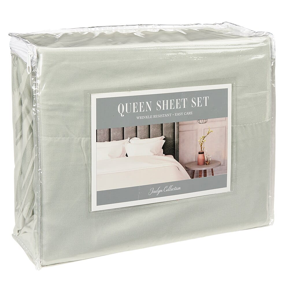 Jaclyn Collection Microfiber Queen Sheet Set, 4 Piece