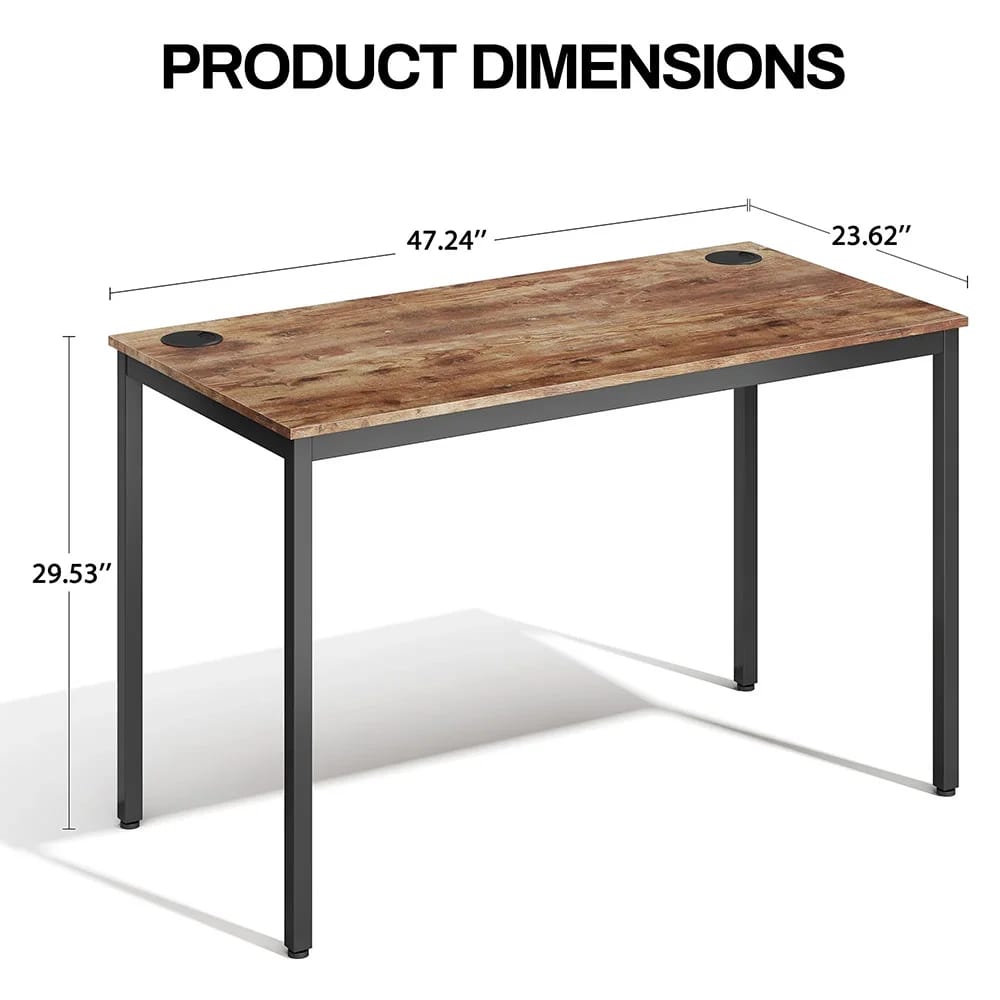 Eureka Ergonomic Computer Desk, Rustic Brown