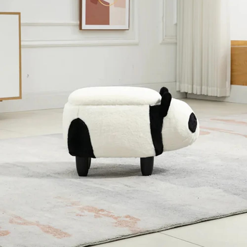 Home 2 Office Panda Upholstered Storage Kids Ottoman