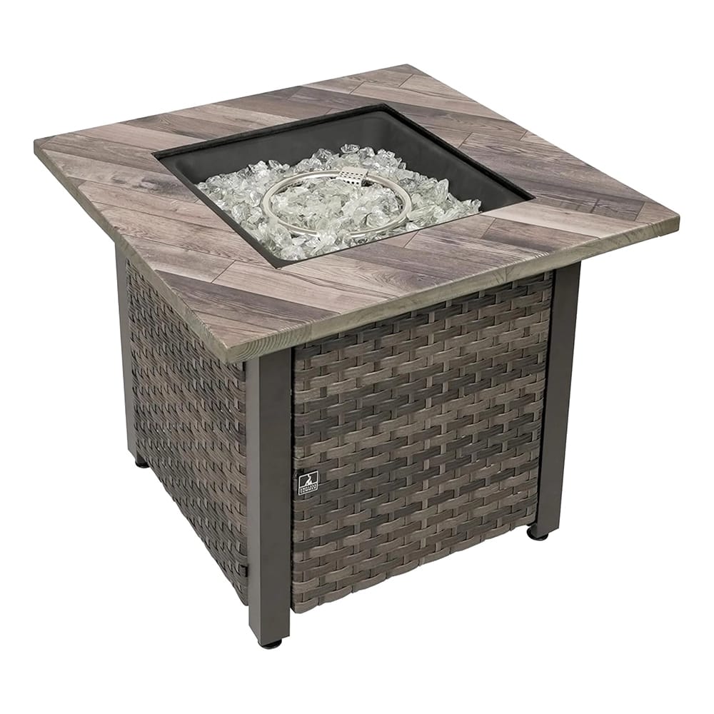 Endless Summer The Quinn 30" Fire Pit, 50,000 BTU, White Fireglass