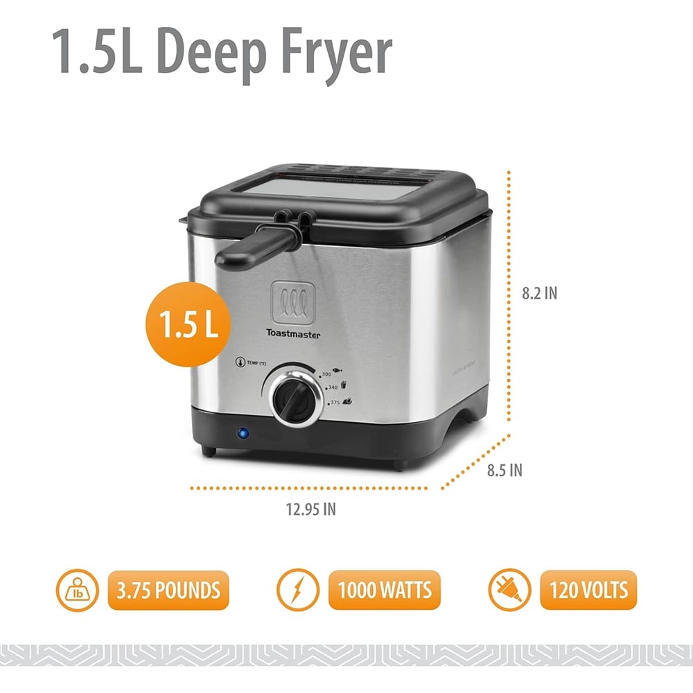 Toastmaster Stainless Steel 1.5L Deep Fryer