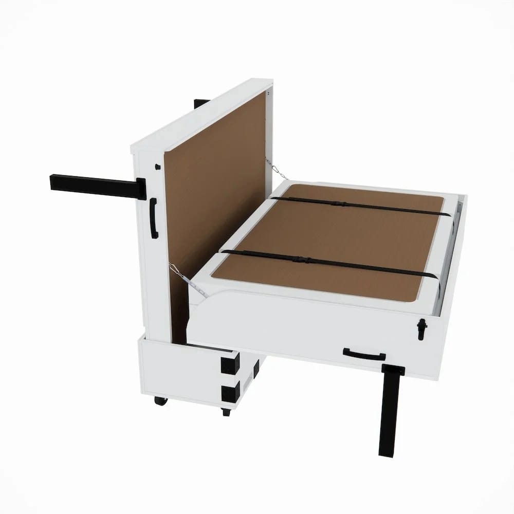 RoomAndLoft Murphy Cabinet Bed, Queen, White
