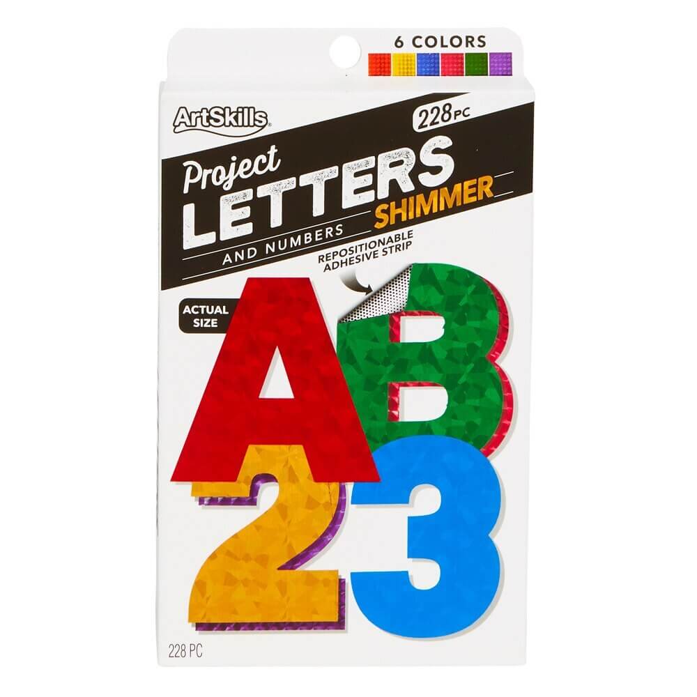 ArtSkills Project Shimmer Letter and Numbers, 228 Piece