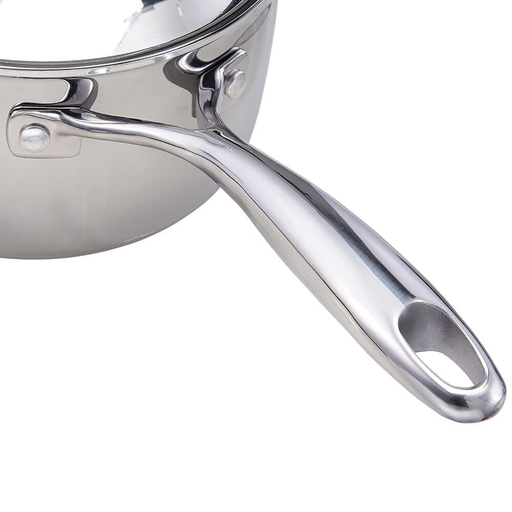 Faure Tri-Ply Stainless Steel Saute Pan with Helper Handle and Lid, 3.5 qt