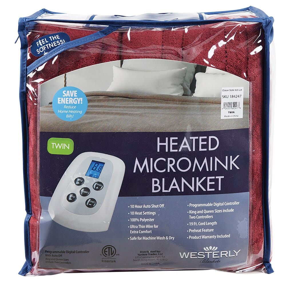 Westerly Twin Micromink Heated Blanket