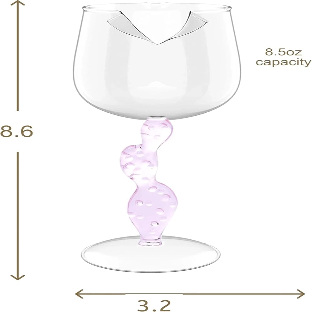 Regal Trunk & Co. Cactus Shaped Wine Glasses, Set of 2