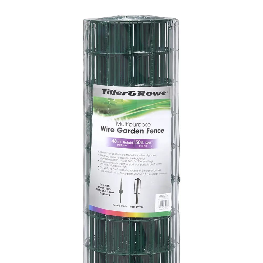Tiller & Rowe Multipurpose Wire Garden Fence, 48" x 50'