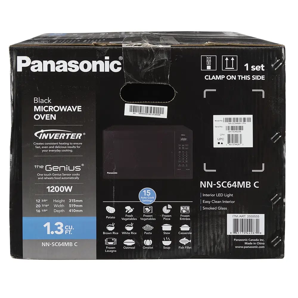 Panasonic Black Microwave Oven, Black, 1.3 cu. ft.