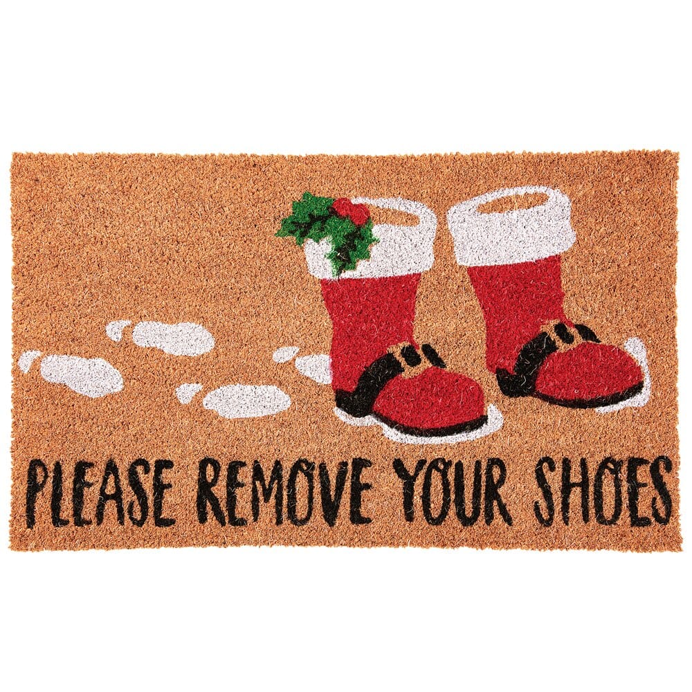 18" x 30" Holiday Printed Coir Mat with Vinyl Backing