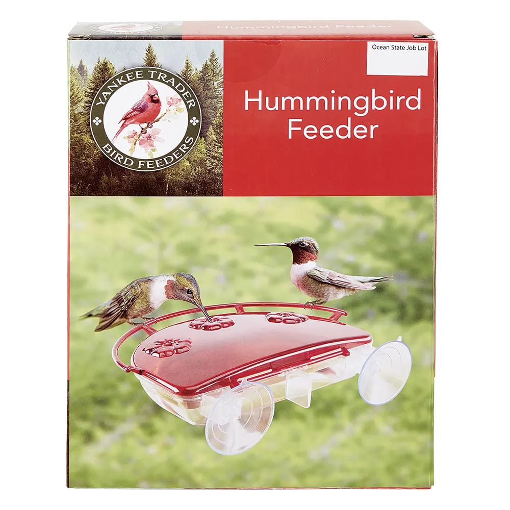 Yankee Trader Window Mount Hummingbird Feeder, 13.5 oz