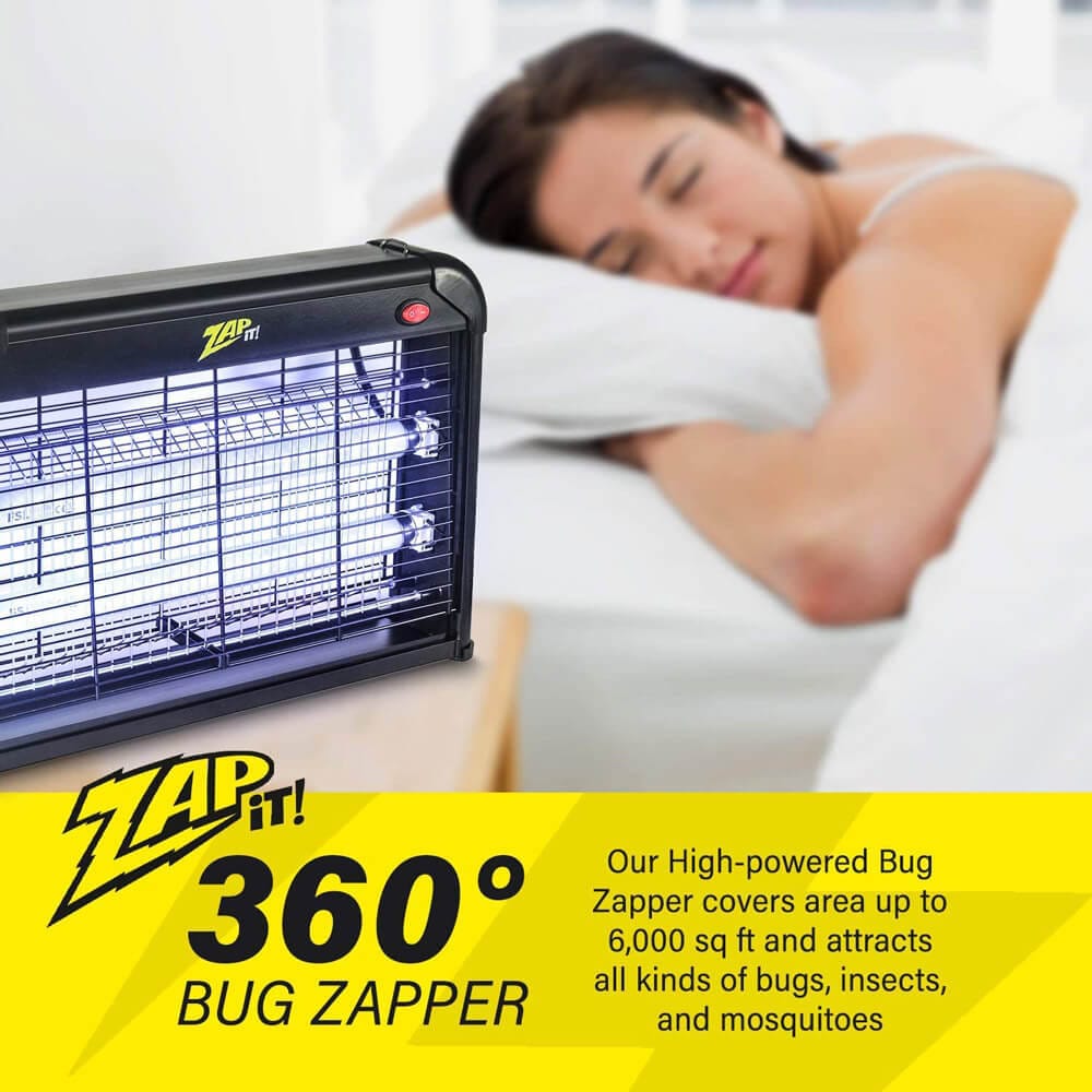 ZAP IT! Electric Indoor Bug Zapper with Non-Toxic Attractant UV Light and Electric Shock