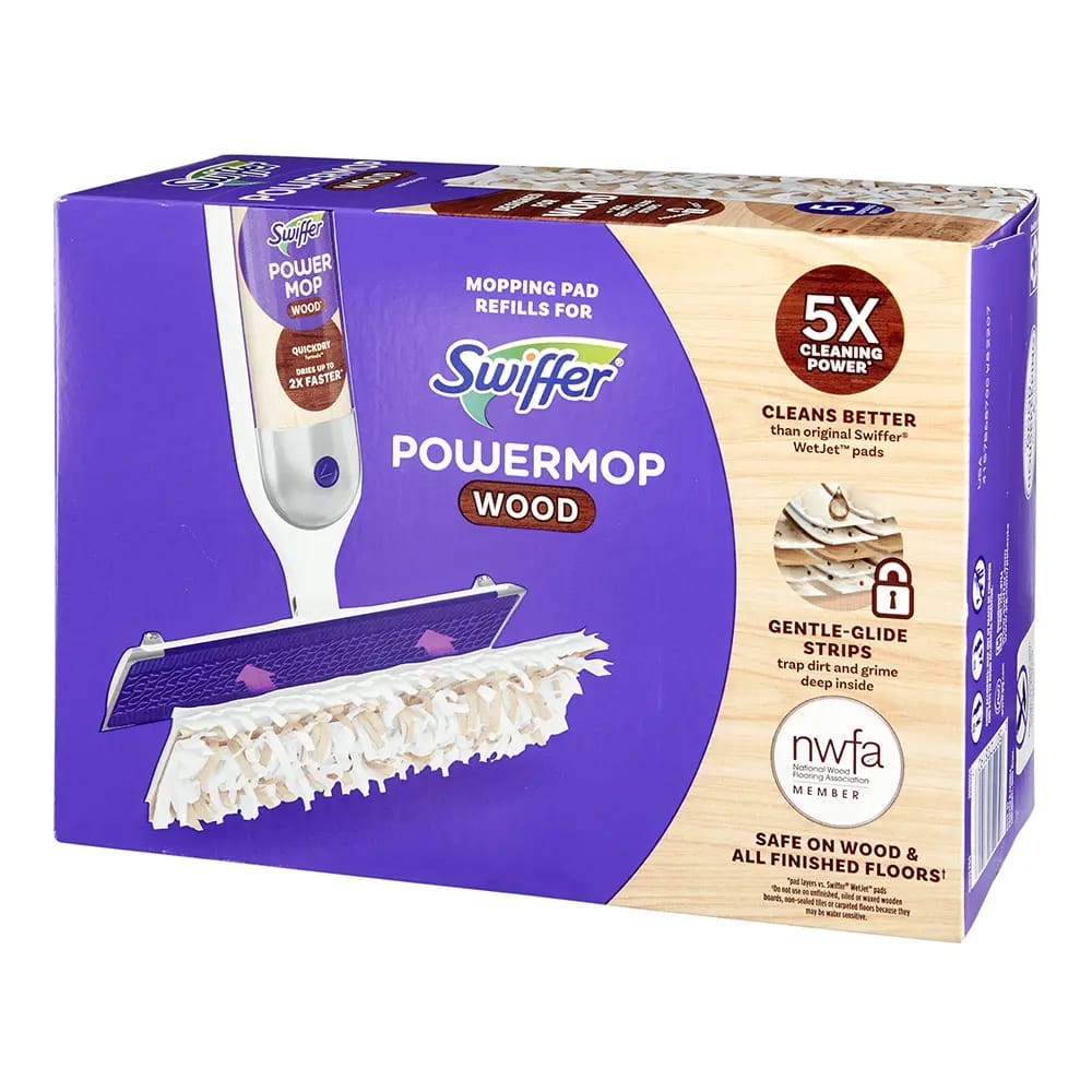 Swiffer Power Mop Mopping Pad Refills, 5 Count