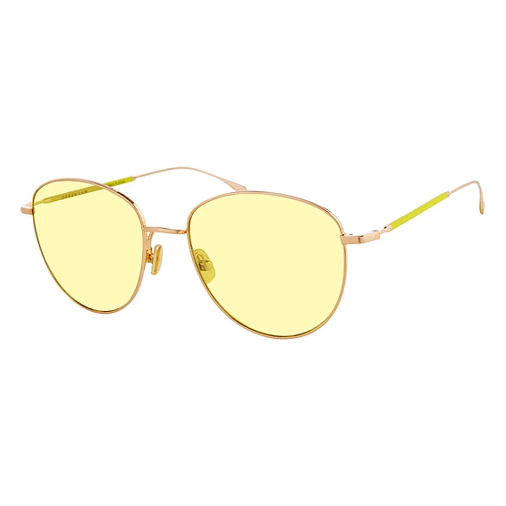 Derek Lam Cate Sunglasses, Yellow Gold