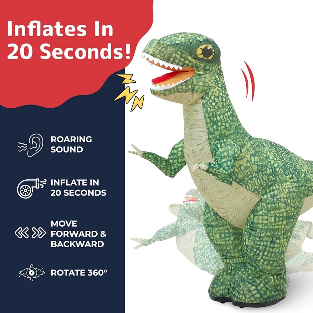 Prextex Remote Control Inflatable Dinosaur
