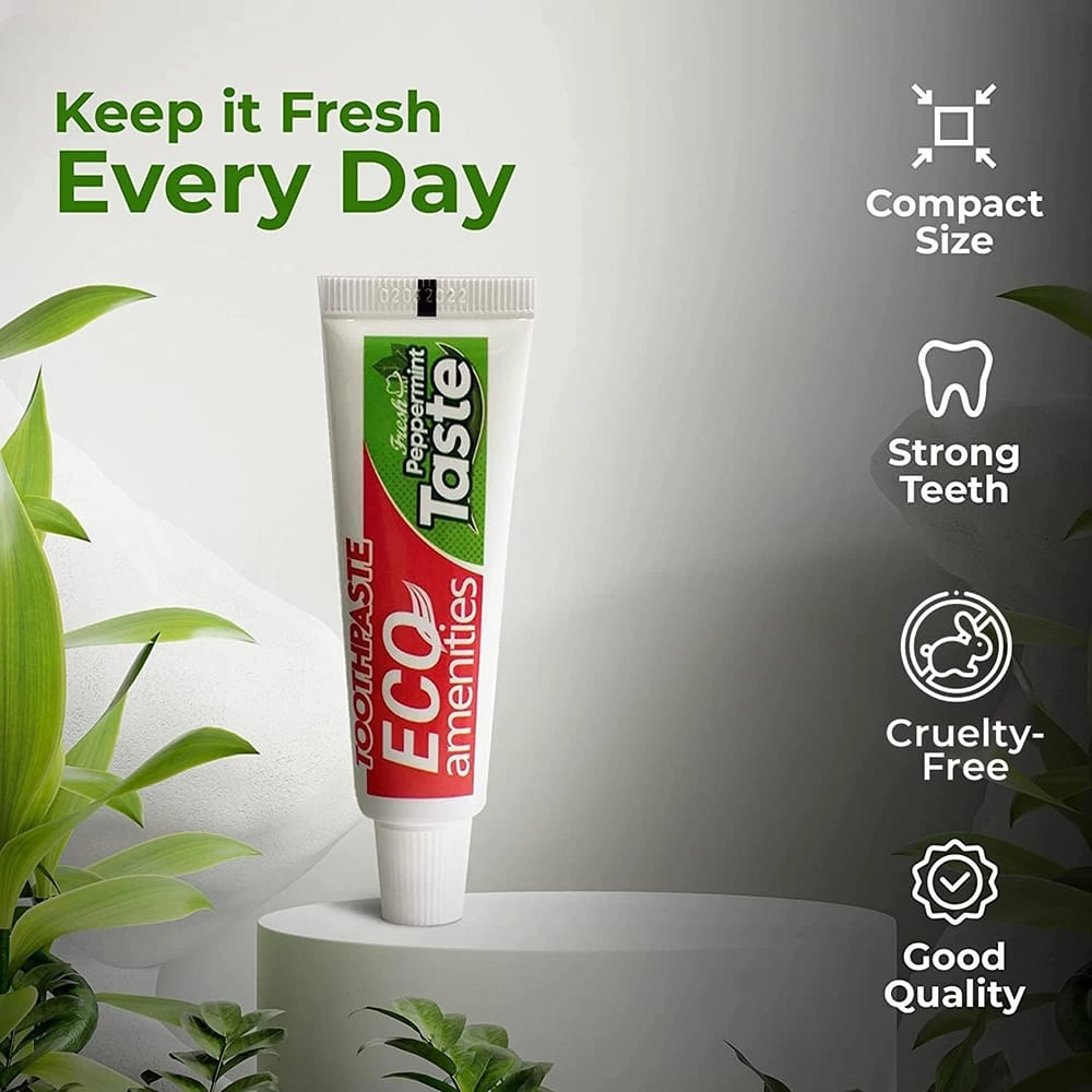ECO Amenities Travel Toothpaste Tubes, 1 oz, 168 Pieces