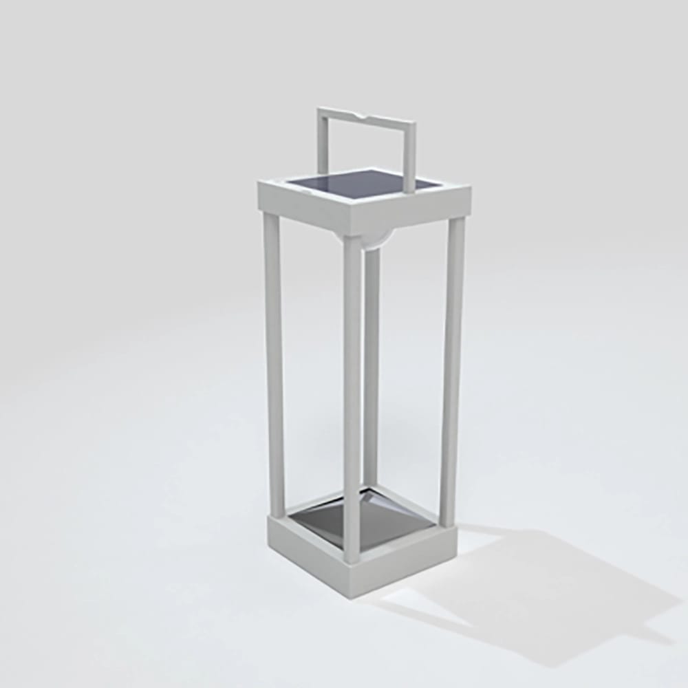 Seaside Casual La Lampe Aluminum Solar Large Parc, Blanc