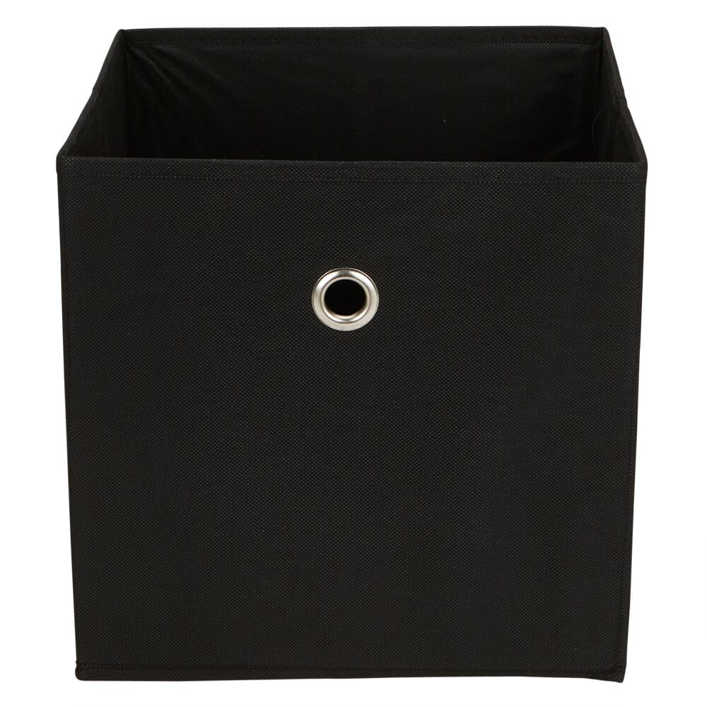 West Bay Black Fabric Storage Cube