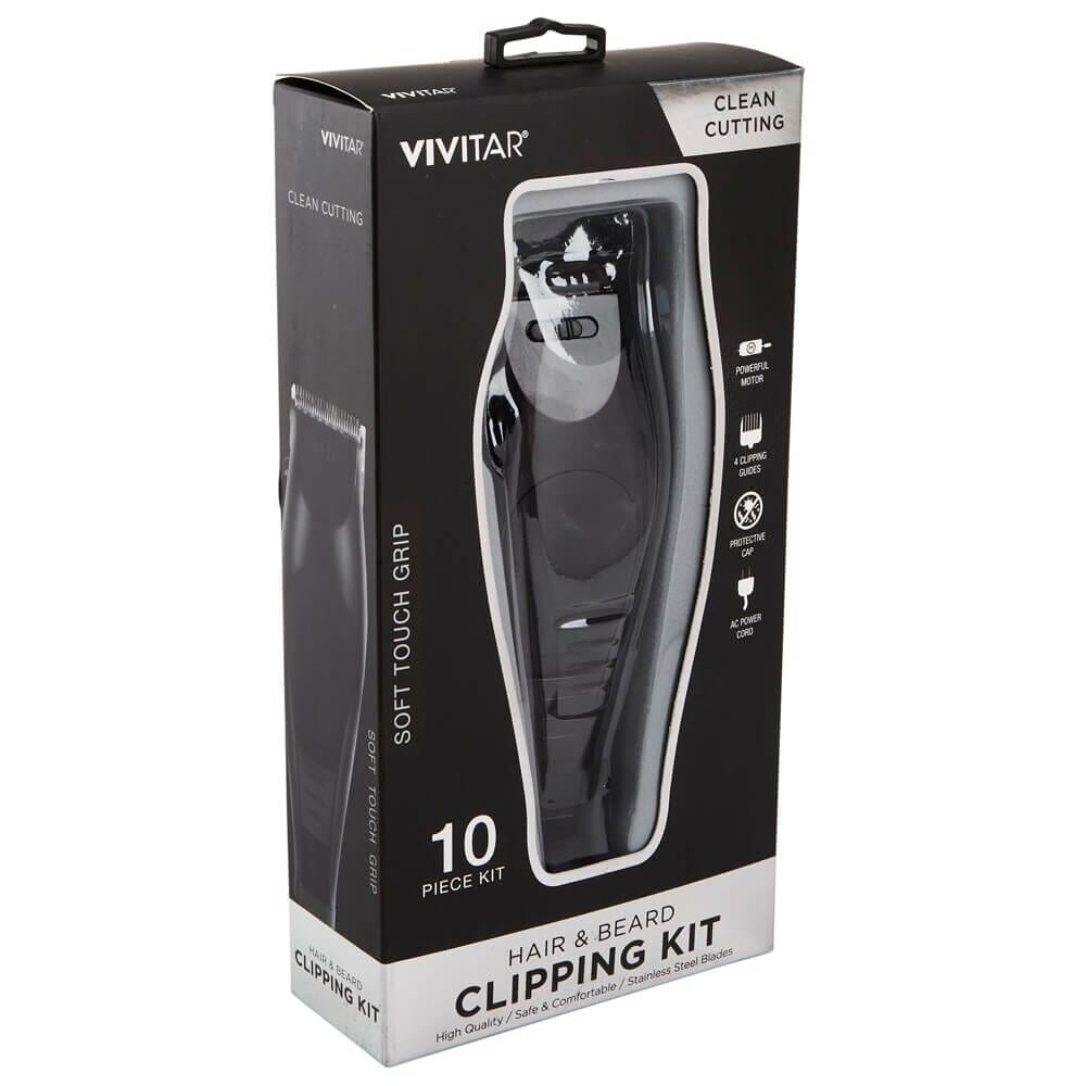 Vivitar Hair & Beard Clipping Kit, 10-Piece