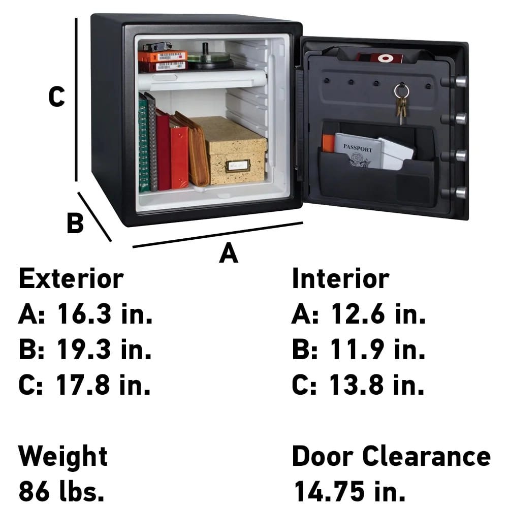 SentrySafe Fire and Water-Resistant Safe with Dial Lock, 1.23 Cu. ft.