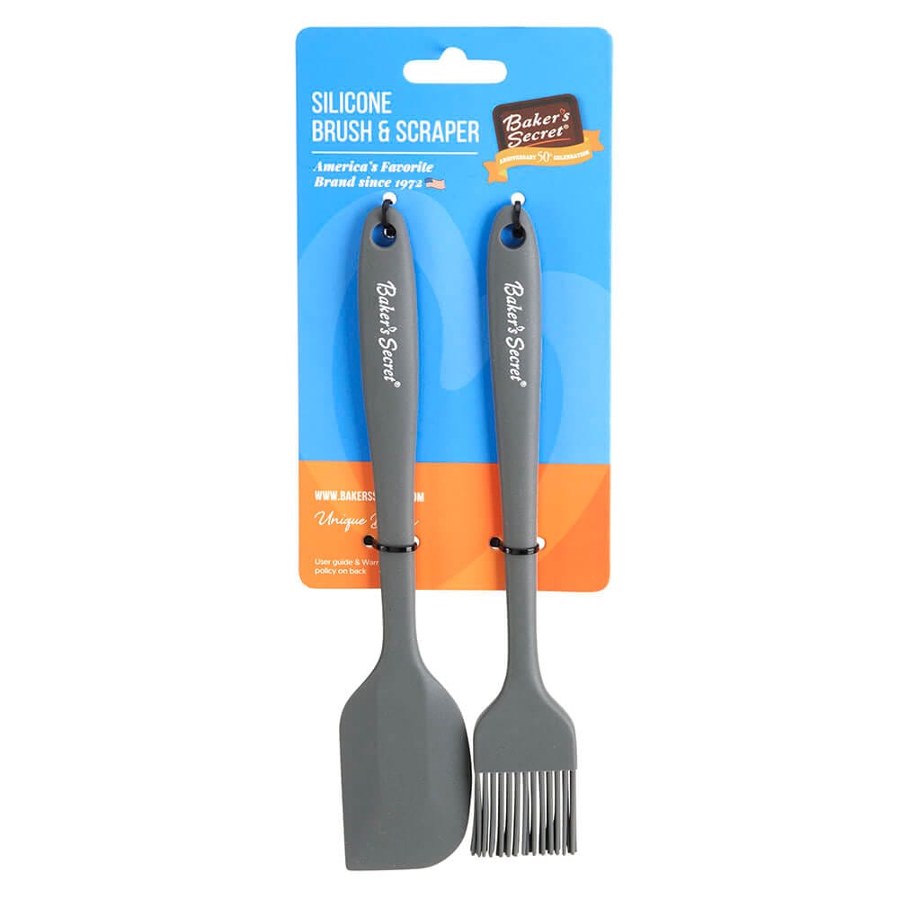 Baker's Secret Silicone Brush & Scraper Set