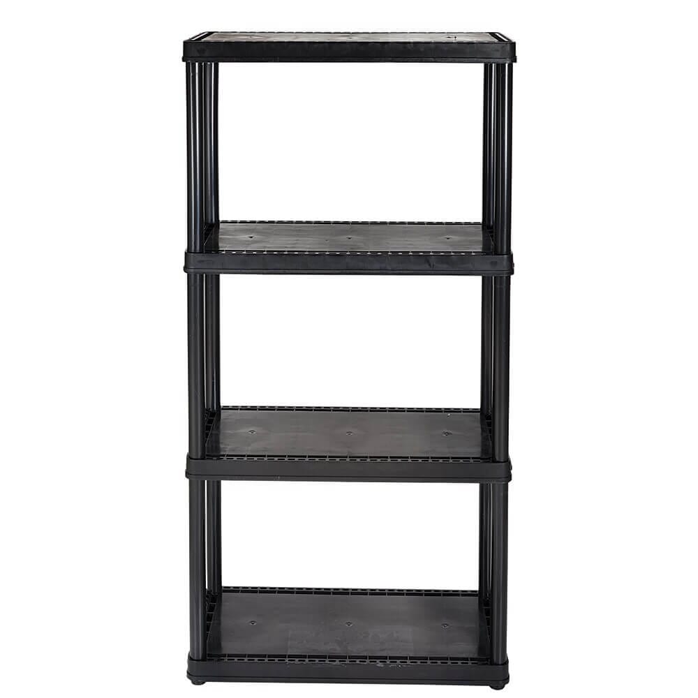 Maxit 4-Tier Plastic Shelving Unit, 48"