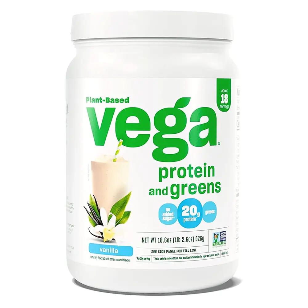 Vega Protein & Greens Powder Vanilla, 18 oz