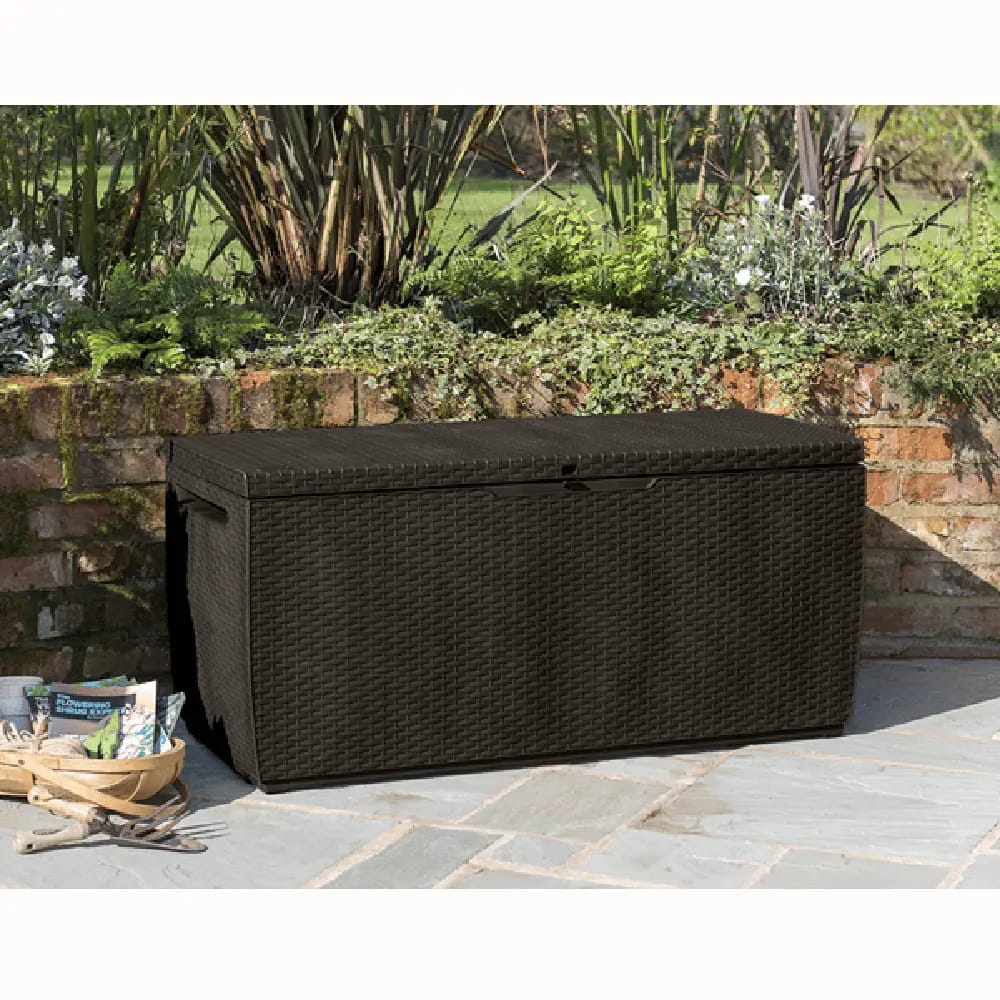 Keter Capri Deck Box, 80 gal, Brown