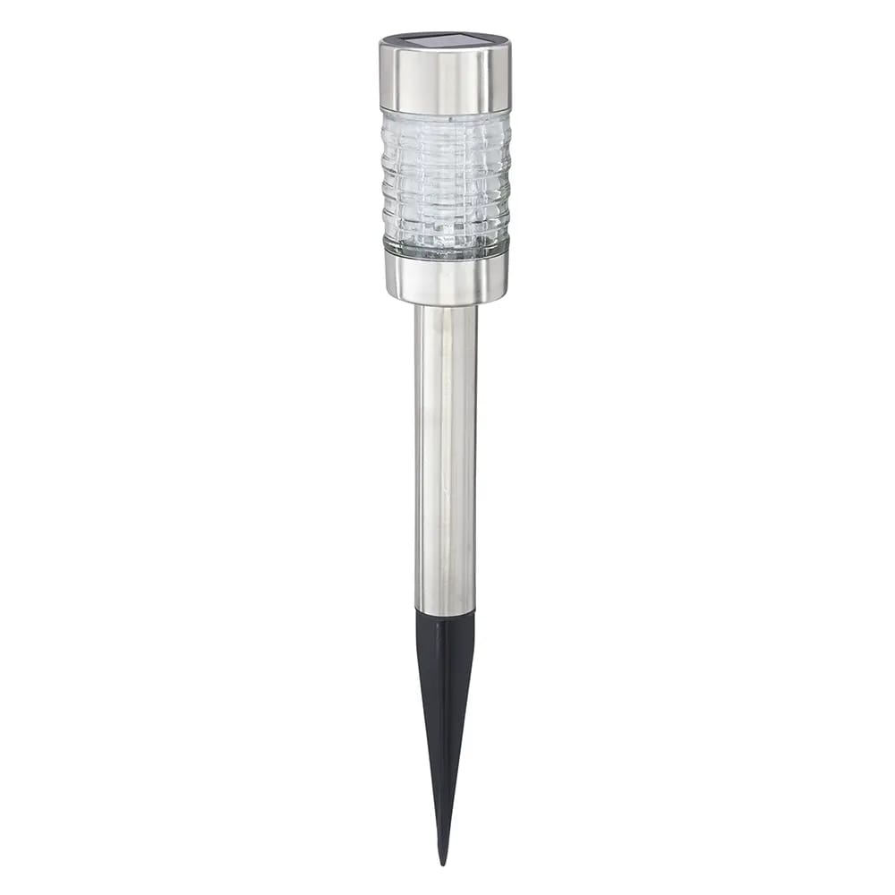 Solar Stake Light, Stainless Steel