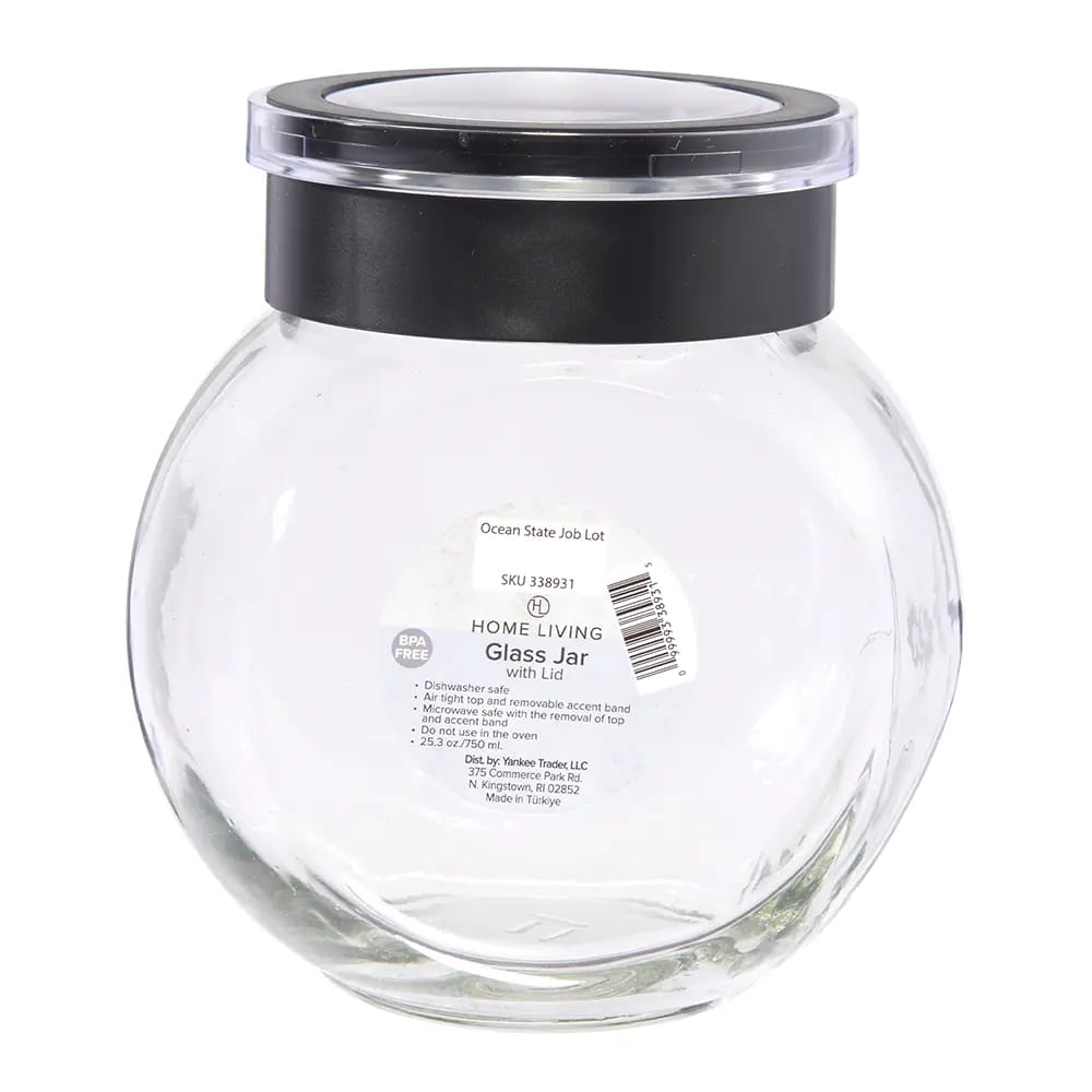 Home Living Glass Jar, 25.3 oz.