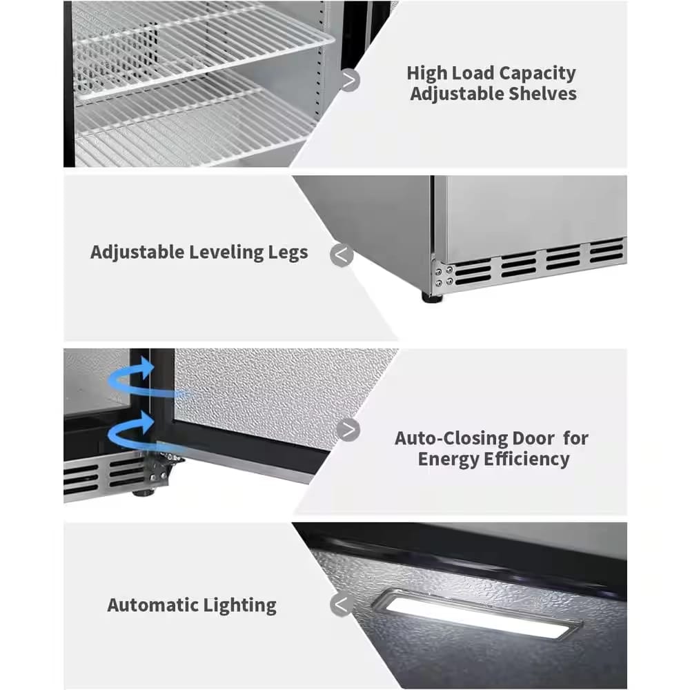 HCK 5.12 cu. ft. Stainless Steel Undercounter Beverage Refrigerator