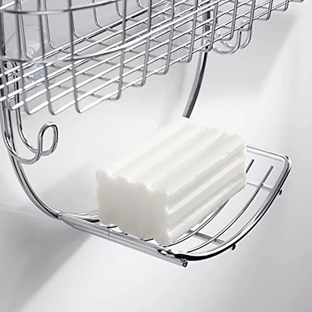 mDesign Hanging Shower Caddy with Soap Dish