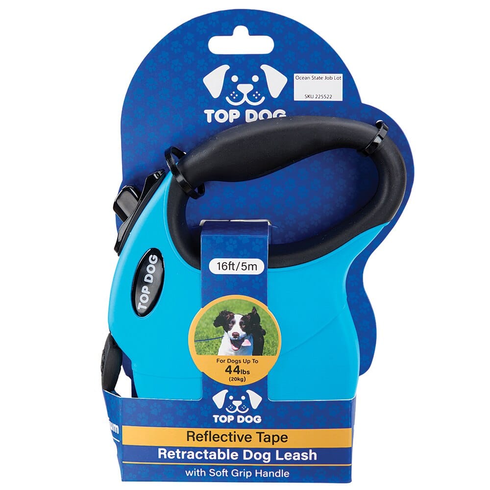 Reflective Tape Retractable Dog Leash, Medium