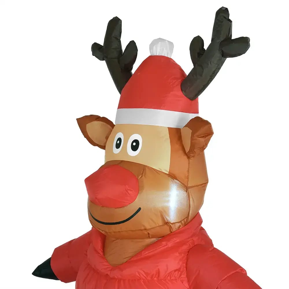 5' Puffy Coat Reindeer Inflatable