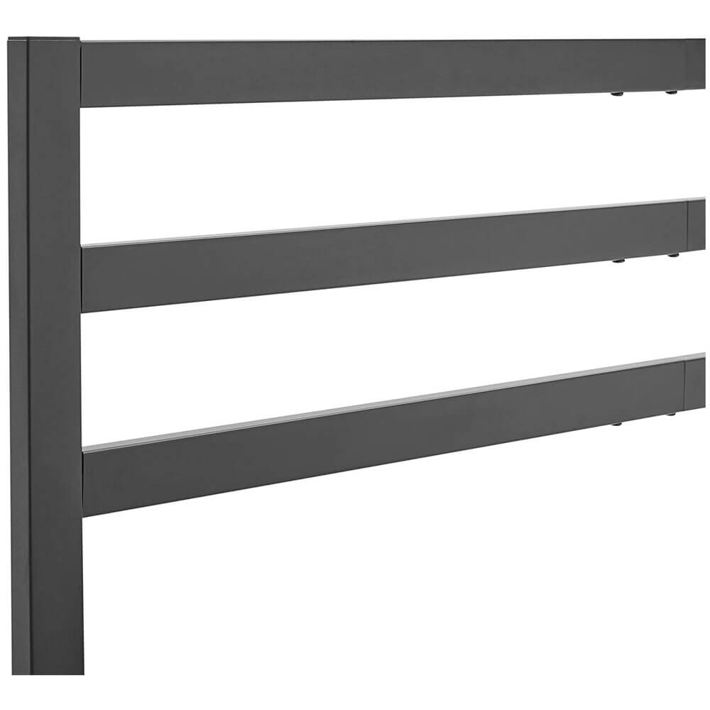 Classic Brands Grande Metal Queen Bed Frame with Headboard, Black