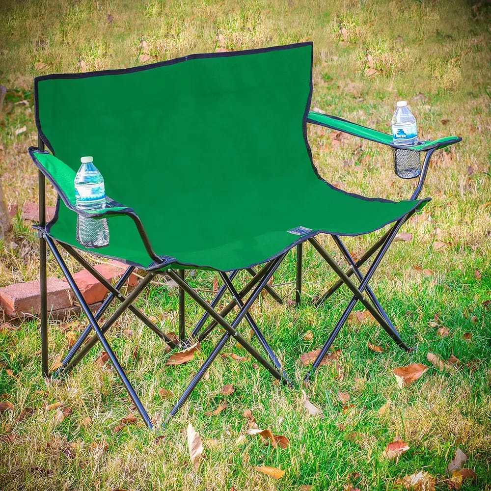 Loveseat Style Double Camp Chair, Dark Green