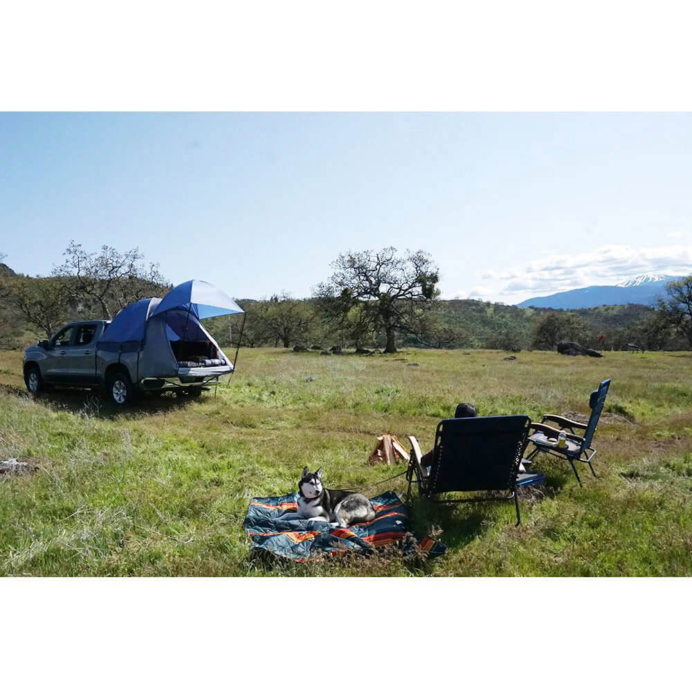 Coastrail Outdoor Pickup Truck Bed Tent with Rainfly, 6.5' Full Standard Bed, Blue/Gray