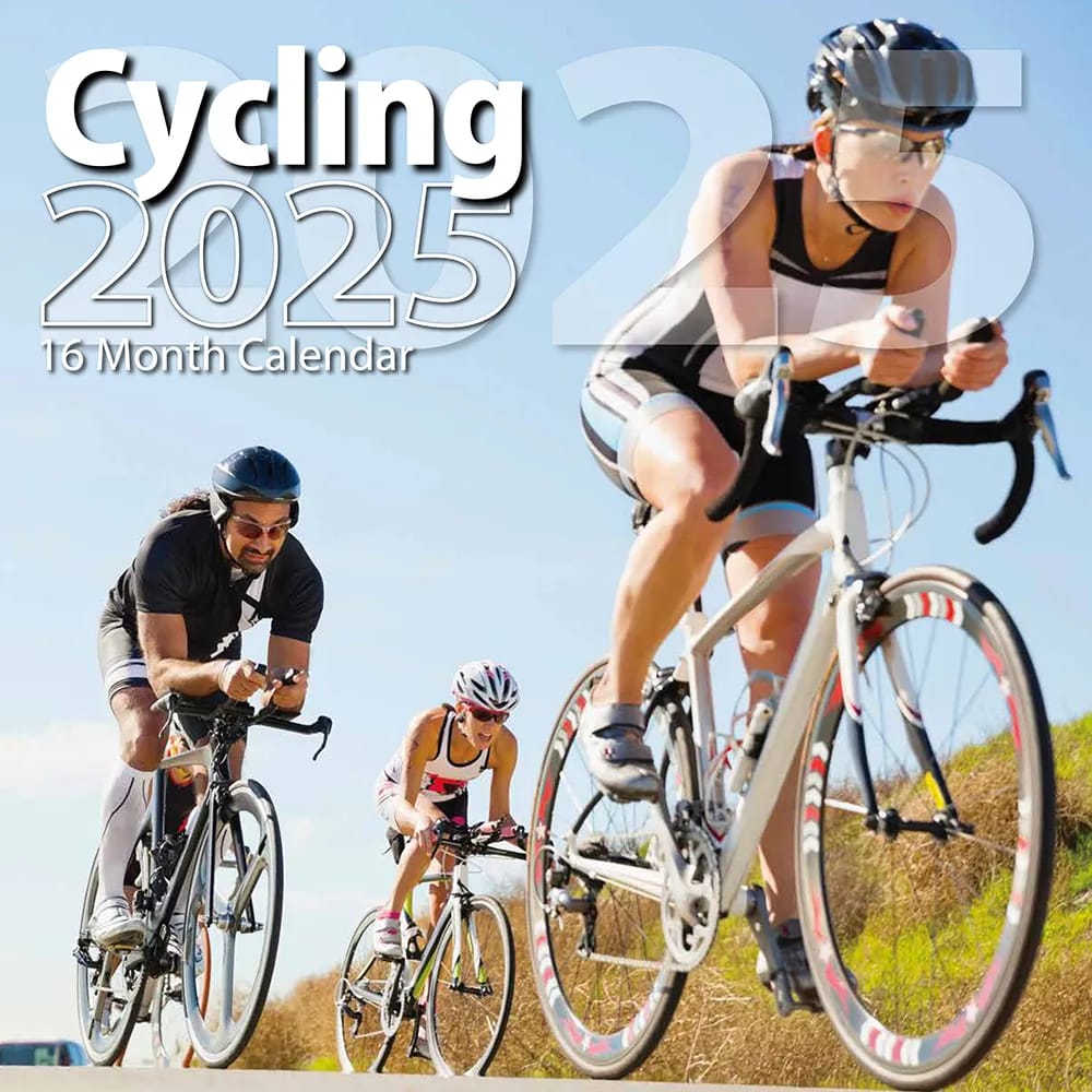 2025 Cycling Themed 16 Month Wall Calendar, 12"