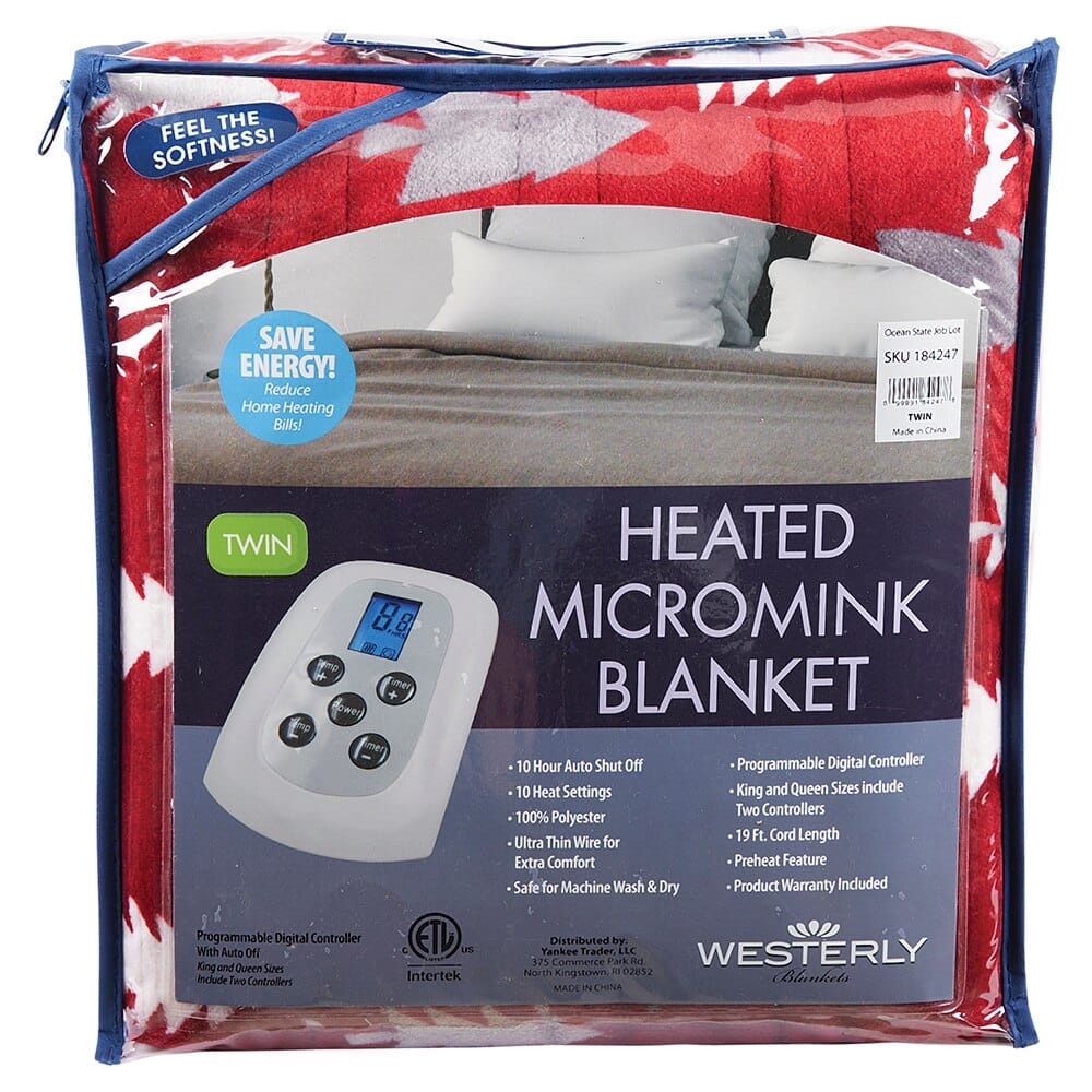 Westerly Twin Micromink Heated Blanket