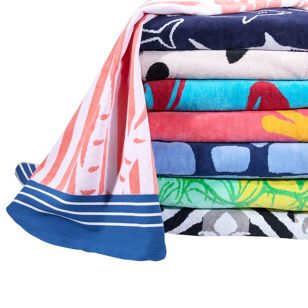 Premium Velour Cotton Beach Towel, 40" x 72"