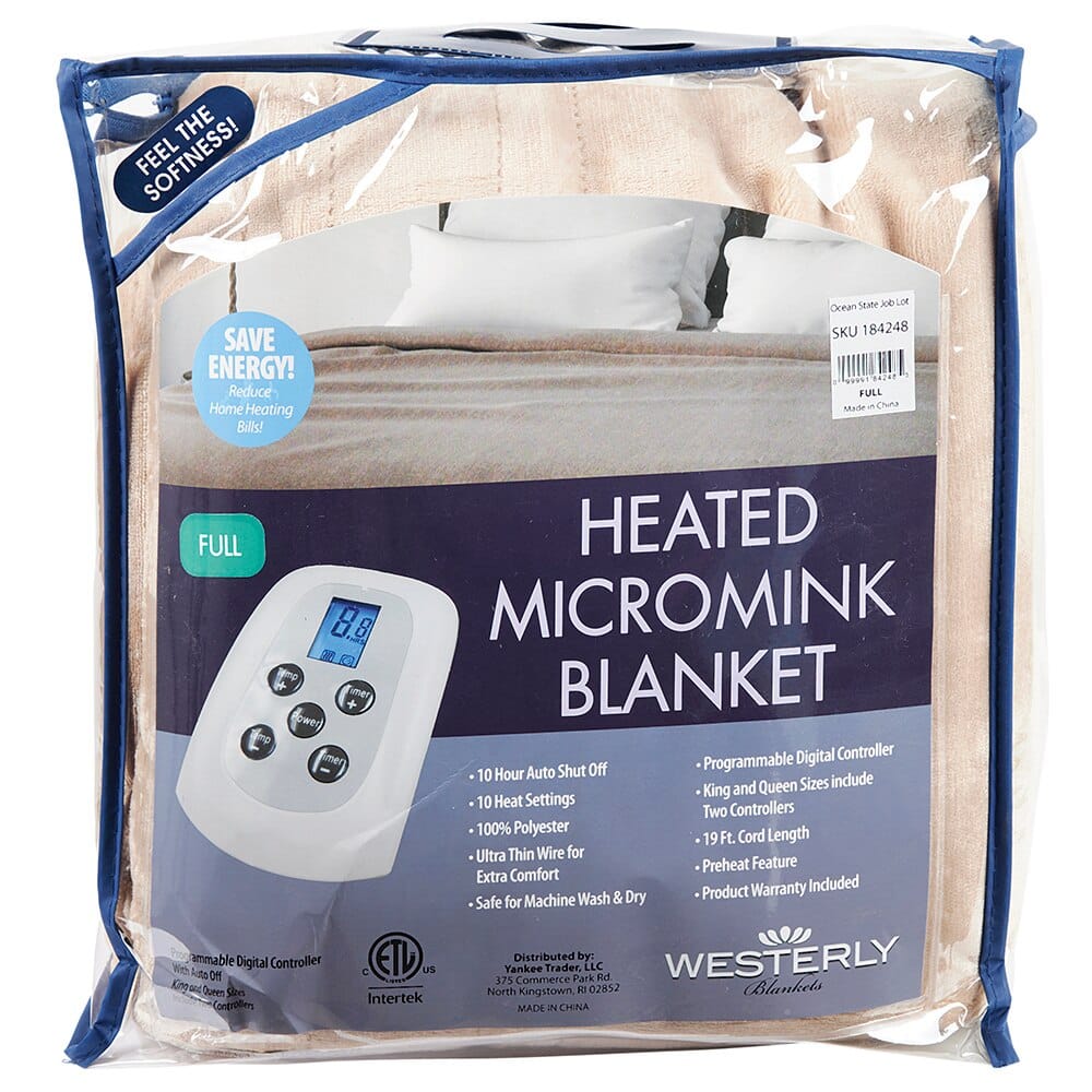 Westerly Full Micromink Heated Blanket