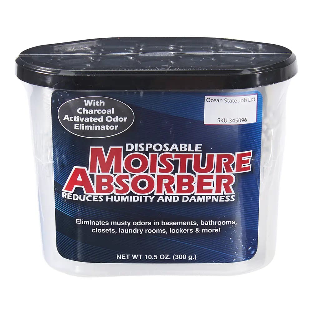 Disposable Moisture Absorber With Charcoal Odor Eliminator, 10.5 oz.