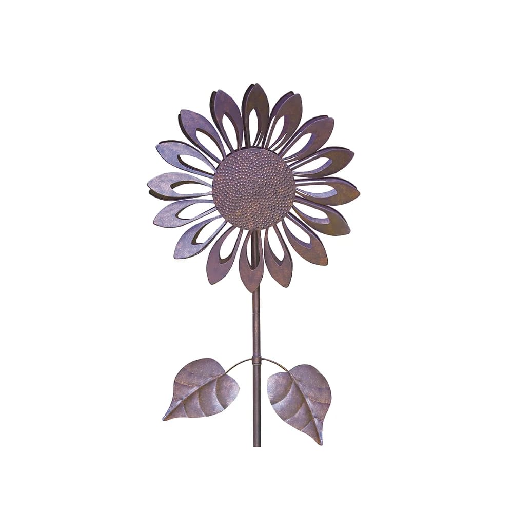 Blooming Daisy Wind Spinner, Brown