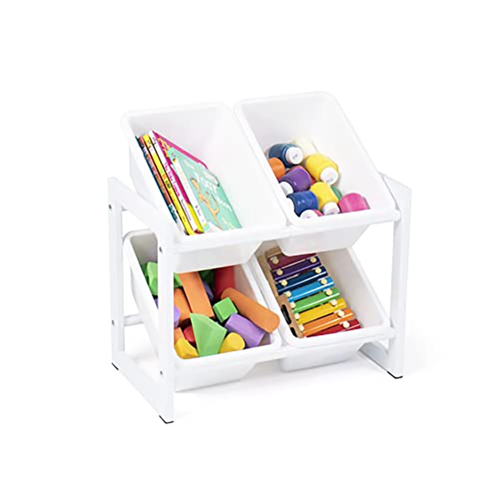 Humble Crew 4 Bin Toy Organizer, White
