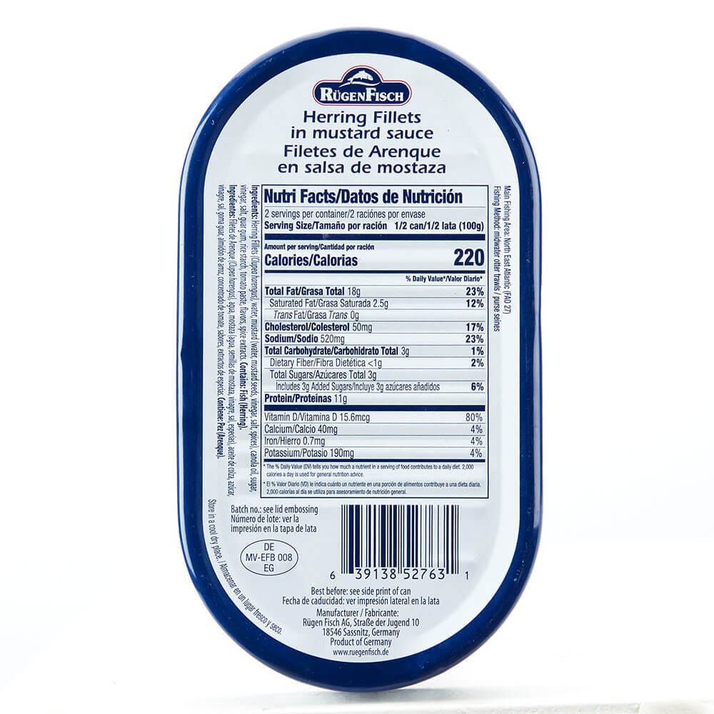 Rugen Fisch Herring Fillets in Mustard Sauce, 7.05 oz