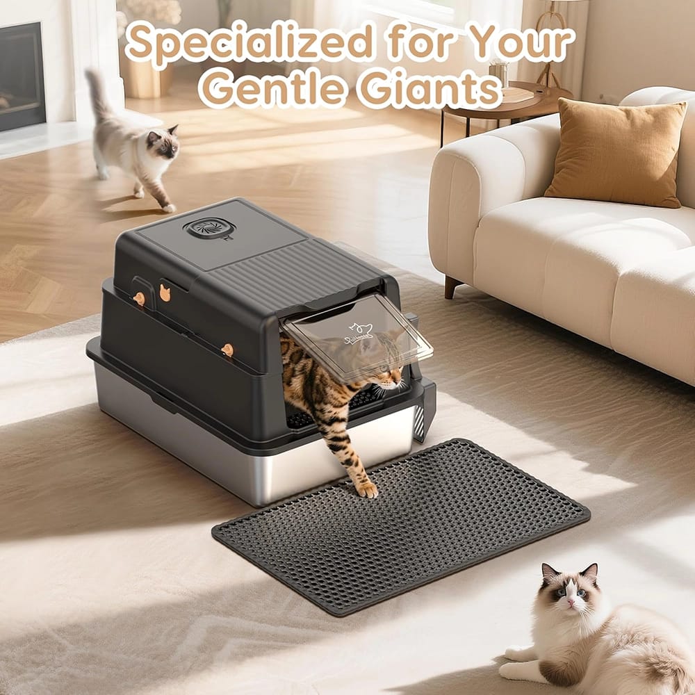 PalNests XXXL Stainless Steel Cat Litter Box